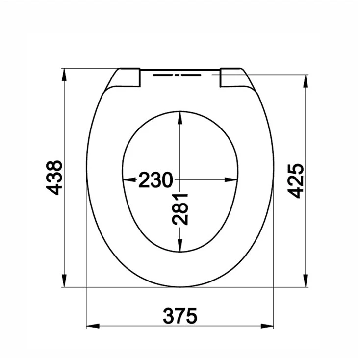standard toilet seat dimensions